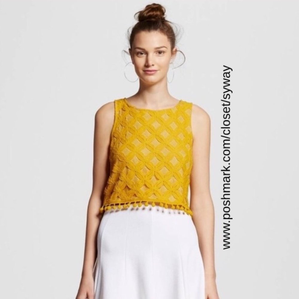 Lace Hippie Boho Pom Pom Crop Top